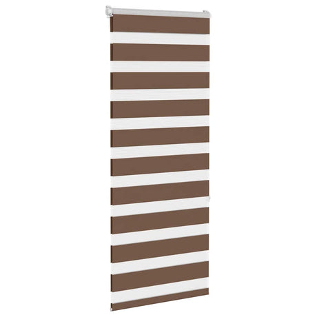 Vidaxx store enrouleur zèbre 55x150 cm largeur de tissu 50,9 cm polyester marron