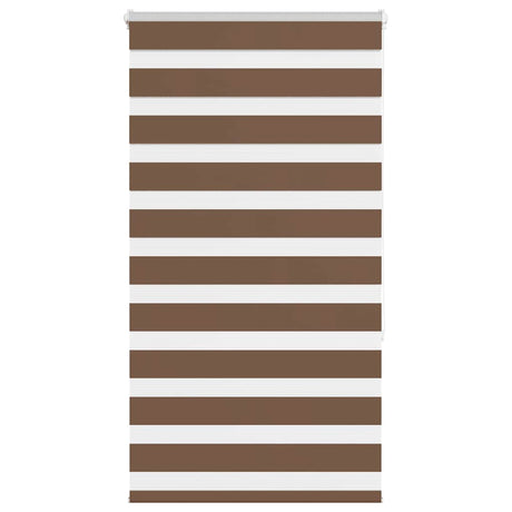 Vidaxx store enrouleur zèbre 80x150 cm largeur de tissu 75,9 cm polyester marron