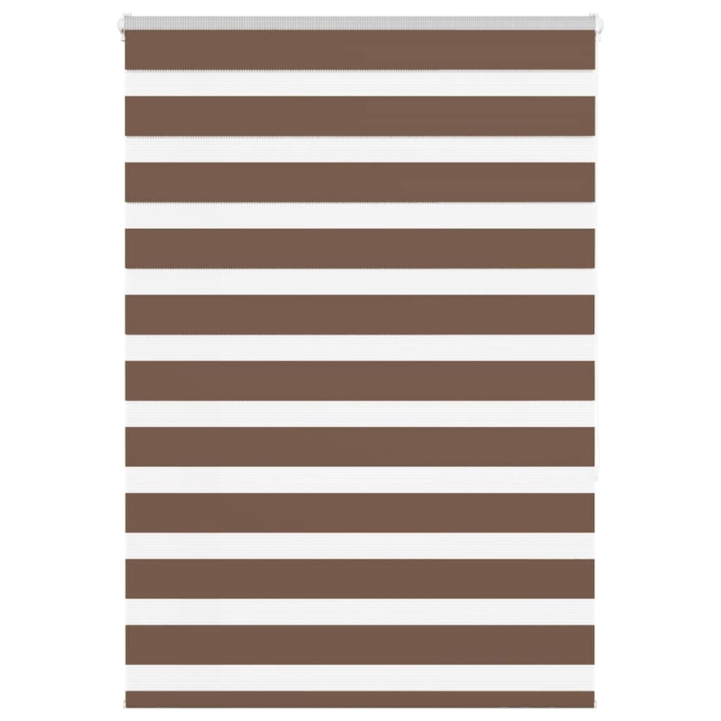 VidaXL store enrouleur zèbre 110x150 cm largeur de tissu 105,9 cm polyester marron
