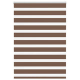 VidaXL store enrouleur zèbre 110x150 cm largeur de tissu 105,9 cm polyester marron