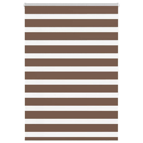 VidaXL store enrouleur zèbre 110x150 cm largeur de tissu 105,9 cm polyester marron