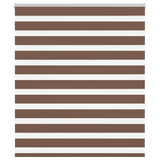 VidaXL store enrouleur zèbre 130x150 cm largeur du tissu 125,9 cm polyester marron