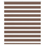 Vidaxl Zebra roller blind 135x150 cm dust width 130.9 cm polyester brown