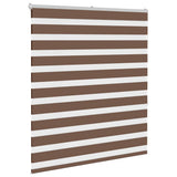VidaXL store enrouleur zèbre 135x150 cm largeur du tissu 130,9 cm polyester marron