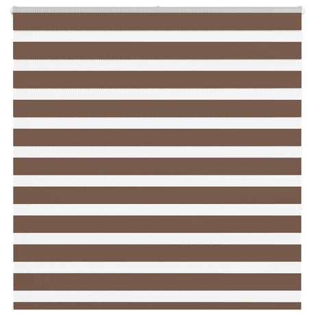 VidaXL store enrouleur zèbre 150x150 cm largeur du tissu 145,9 cm polyester marron