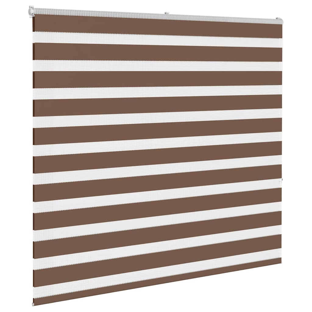 VidaXL store enrouleur zèbre 155x150 cm largeur du tissu 150,9 cm polyester marron