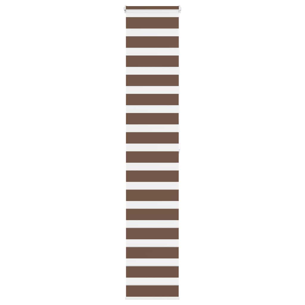 Vidaxx store enrouleur zèbre 45x200 cm largeur de tissu 40,9 cm polyester marron