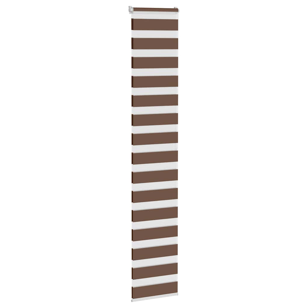 Vidaxx store enrouleur zèbre 45x200 cm largeur de tissu 40,9 cm polyester marron