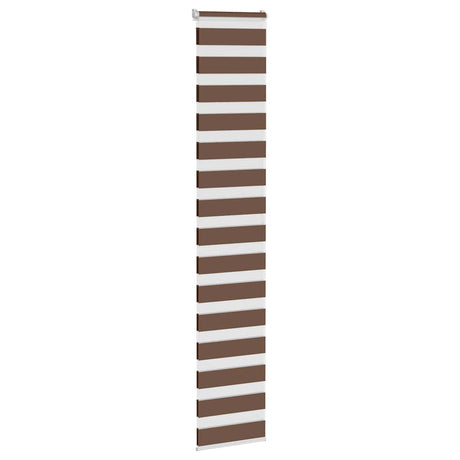 Vidaxx store enrouleur zèbre 45x200 cm largeur de tissu 40,9 cm polyester marron