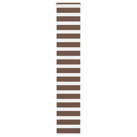 VidaXL store enrouleur zèbre 50x200 cm largeur de tissu 45,9 cm polyester marron