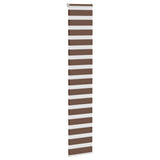 VidaXL store enrouleur zèbre 50x200 cm largeur de tissu 45,9 cm polyester marron