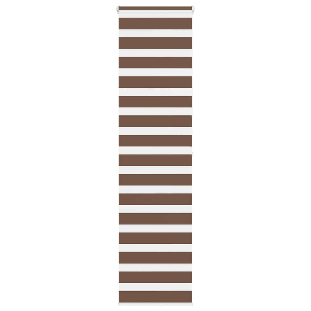 VidaXL store enrouleur zèbre 60x200 cm largeur de tissu 55,9 cm polyester marron