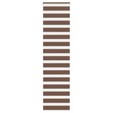 VidaXL store enrouleur zèbre 60x200 cm largeur de tissu 55,9 cm polyester marron