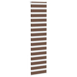 VidaXL store enrouleur zèbre 60x200 cm largeur de tissu 55,9 cm polyester marron