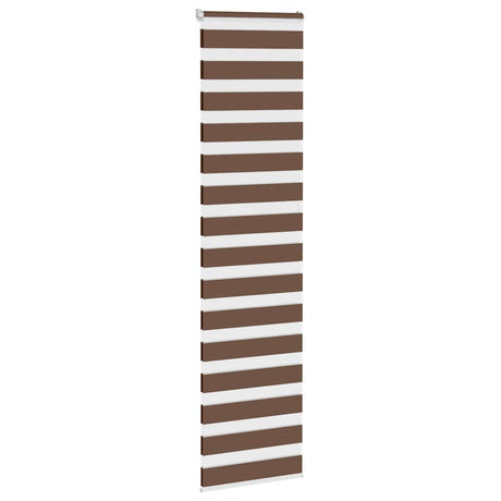 VidaXL store enrouleur zèbre 60x200 cm largeur de tissu 55,9 cm polyester marron