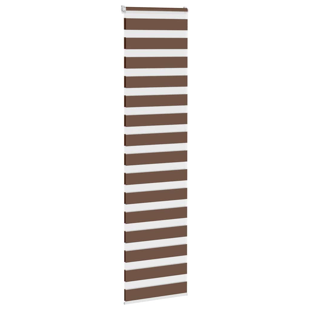 Vidaxx store enrouleur zèbre 65x200 cm largeur de tissu 60,9 cm polyester marron