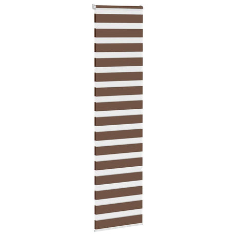 Vidaxx store enrouleur zèbre 65x200 cm largeur de tissu 60,9 cm polyester marron