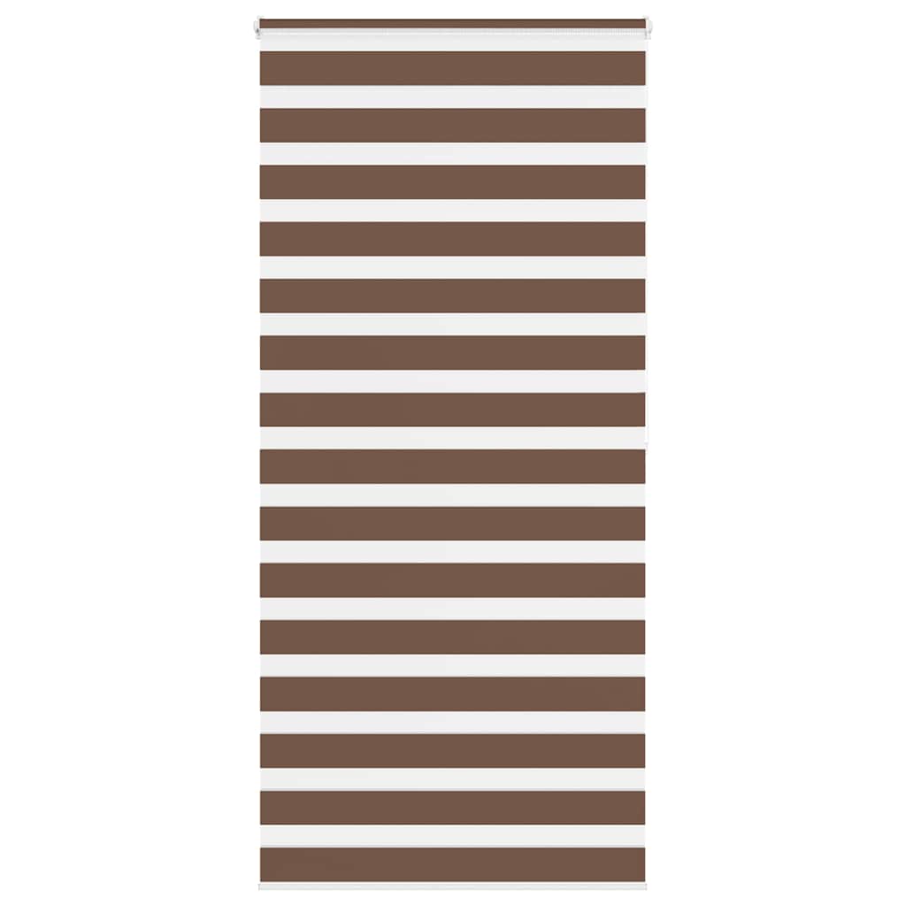 Vidaxx store enrouleur zèbre 95x200 cm largeur de tissu 90,9 cm polyester marron