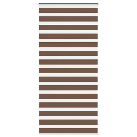 VidaXL store enrouleur zèbre 105x200 cm largeur de tissu 100,9 cm polyester marron