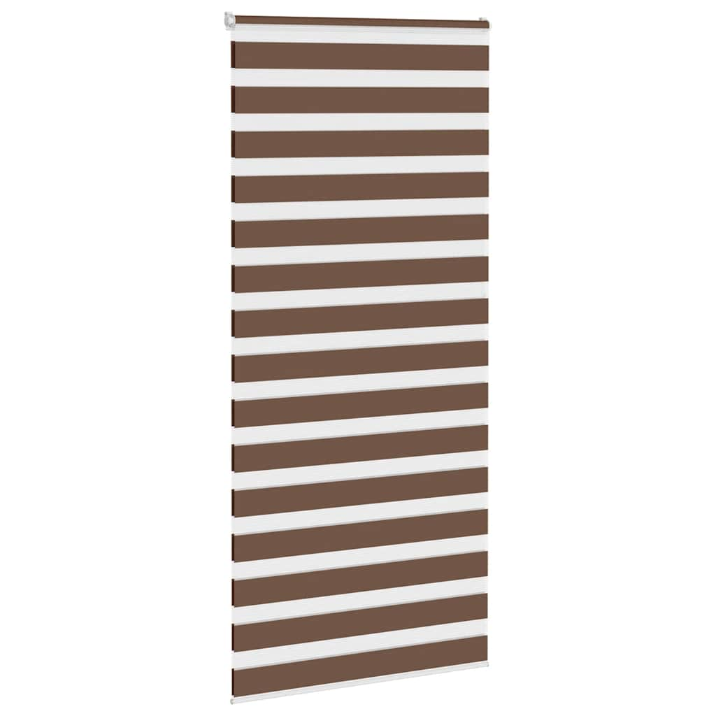 Vidaxl Zebra Roller Blind 105x200 cm Stoffbreite 100,9 cm Polyesterbraun