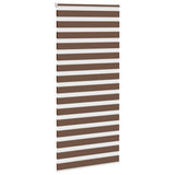VidaXL store enrouleur zèbre 105x200 cm largeur de tissu 100,9 cm polyester marron