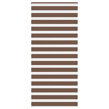 VidaXL store enrouleur zèbre 110x200 cm largeur de tissu 105,9 cm polyester marron
