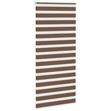 Vidaxl zebra rullo cieco 110x200 cm Larghezza polvere 105,9 cm in poliestere marrone