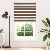 Vidaxl Zebra Roller Blind 120x200 cm ancho de polvo 115.9 cm de poliéster marrón