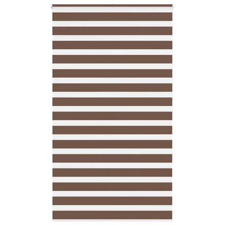 VidaXL store enrouleur zèbre 125x200 cm largeur du tissu 120,9 cm polyester marron