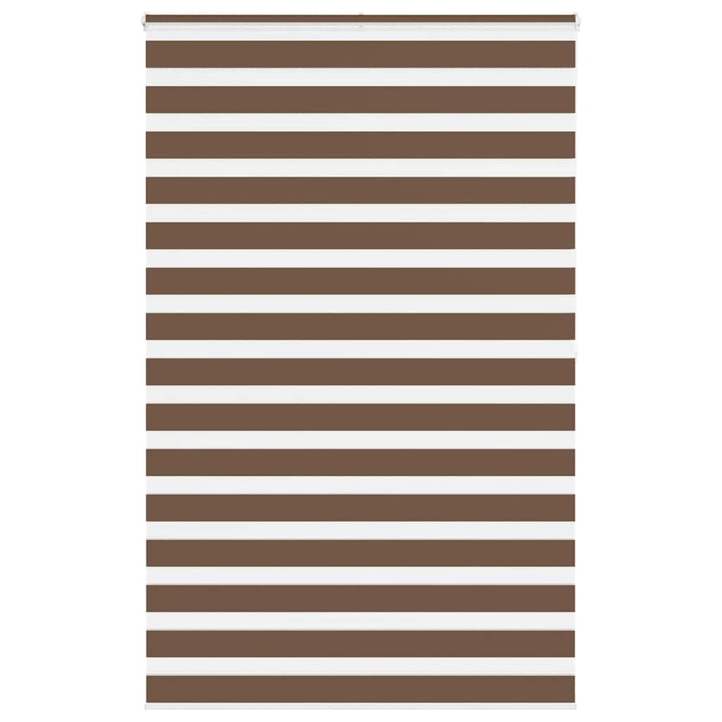 Vidaxl Zebra Roller Blind 140x200 cm Støvbredde 135,9 cm Polyester Brown