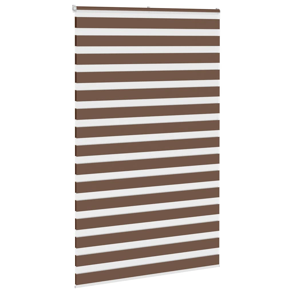 Vidaxl Zebra Roller Blind 140x200 cm Støvbredde 135,9 cm Polyester Brown