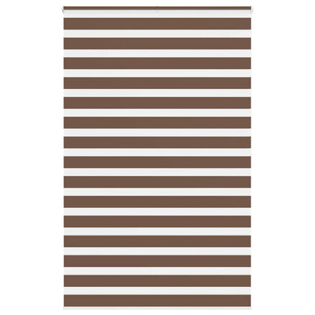 VidaXL store enrouleur zèbre 150x200 cm largeur de tissu 145,9 cm polyester marron
