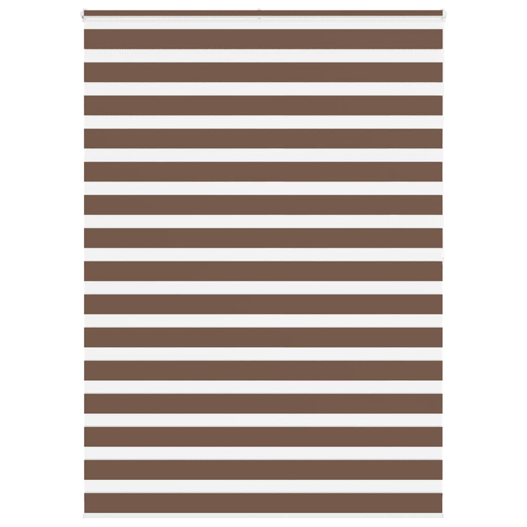 VidaXL store enrouleur zèbre 155x200 cm largeur du tissu 150,9 cm polyester marron