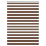 VidaXL store enrouleur zèbre 155x200 cm largeur du tissu 150,9 cm polyester marron