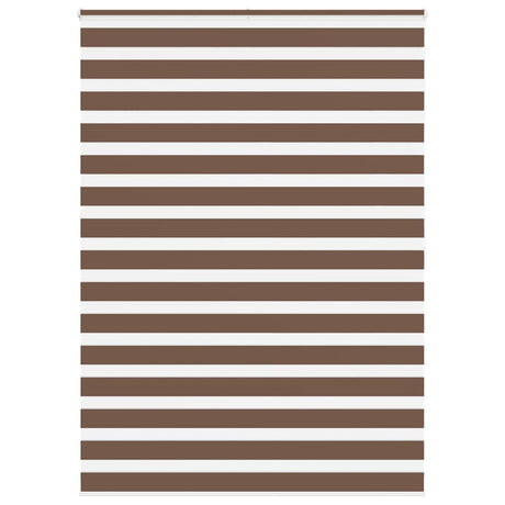VidaXL store enrouleur zèbre 155x200 cm largeur du tissu 150,9 cm polyester marron