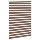 Vidaxl Zebra roller blind 155x200 cm dust width 150.9 cm polyester brown