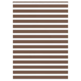 Vidaxl Zebra Rouleau aveugle 165x200 cm Largeur de tissu 160,9 cm Brun polyester