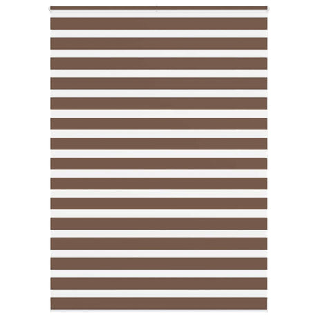 VidaXL store enrouleur zèbre 165x200 cm largeur du tissu 160,9 cm polyester marron