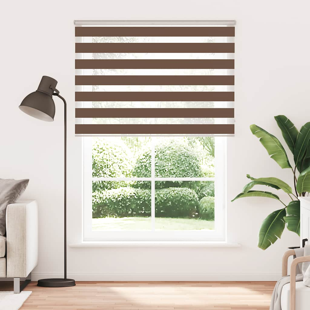 Vidaxl Zebra roller blind 165x200 cm Fabric width 160.9 cm polyester brown