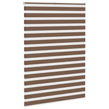 VidaXL store enrouleur zèbre 165x200 cm largeur du tissu 160,9 cm polyester marron