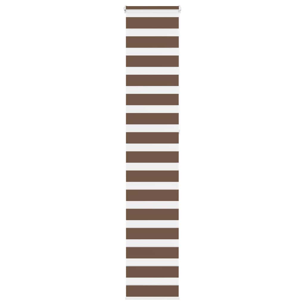 Vidaxx store enrouleur zèbre 40x230 cm largeur de tissu 35,9 cm polyester marron
