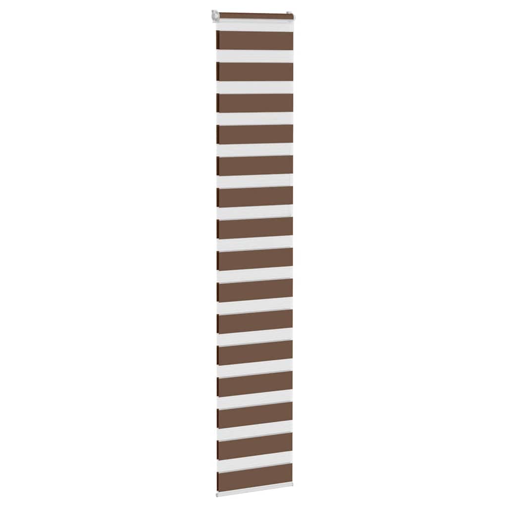 Vidaxx store enrouleur zèbre 40x230 cm largeur de tissu 35,9 cm polyester marron