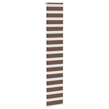 Vidaxx store enrouleur zèbre 40x230 cm largeur de tissu 35,9 cm polyester marron