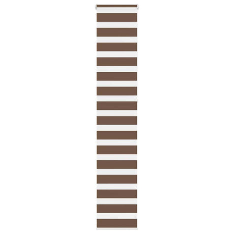 VidaXL store enrouleur zèbre 50x230 cm largeur de tissu 45,9 cm polyester marron