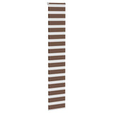 VidaXL store enrouleur zèbre 50x230 cm largeur de tissu 45,9 cm polyester marron