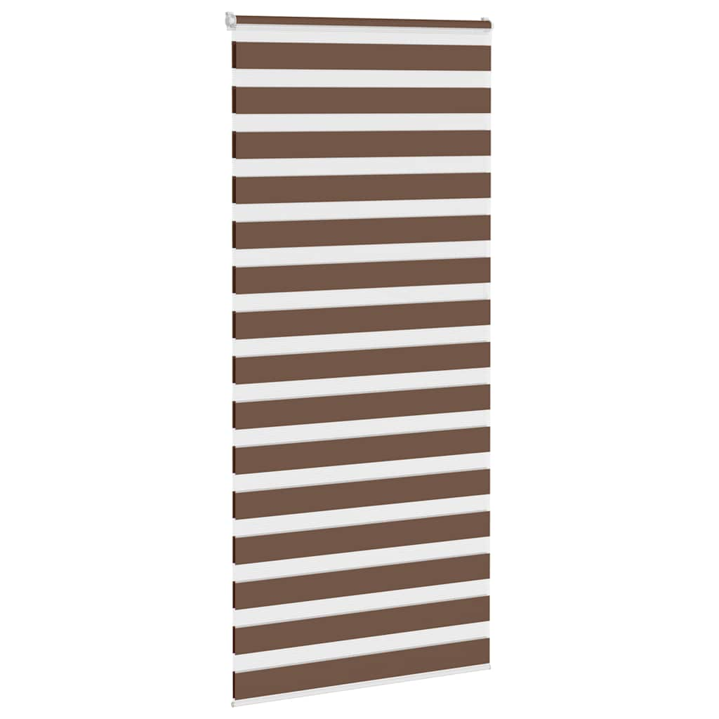 Vidaxl Zebra Roller Blind 100x230 cm Šířka prachu 95,9 cm polyesterová hnědá