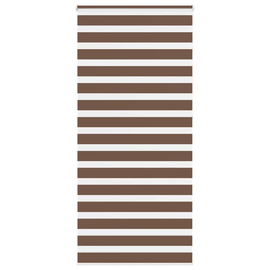 VidaXL store enrouleur zèbre 105x230 cm largeur du tissu 100,9 cm polyester marron