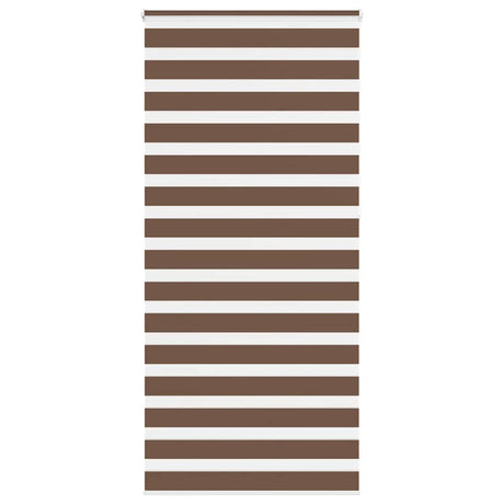 VidaXL store enrouleur zèbre 115x230 cm largeur du tissu 110,9 cm polyester marron