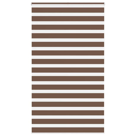 VidaXL store enrouleur zèbre 120x230 cm largeur du tissu 115,9 cm polyester marron