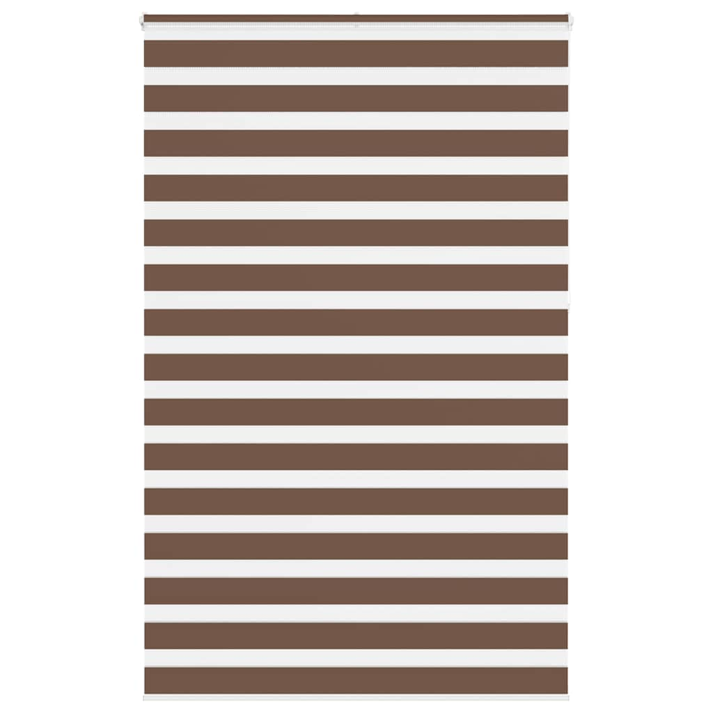 Vidaxl Zebra roller blind 140x230 cm Fabric width 135.9 cm polyester brown